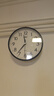 康巴丝（Compas）挂钟 创意简约钟表客厅石英钟表挂墙时钟 c2855 咖木色 26cm直径 实拍图