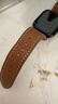 MSSM适用苹果手表表带apple watch爱马仕款Swift小牛皮真皮iwatch表带ultra3/S11/S10/9/8/se3/2浅棕色 实拍图