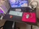 甄严选电脑桌台式电竞桌椅套装组合桌子办公家用桌学习桌书房书桌写字桌 【电竞桌椅套装】黑碳纤维面120*60CM 实拍图