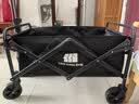探险者（TAN XIAN ZHE）露营车儿童可躺户外推车野餐车露营装备折叠露营推车营地车买菜车 160L 曜石黑【实心万向轮+桌板】 实拍图