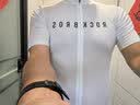 洛克兄弟夏季骑行服套装男女山地公路自行车衣服单车装备 白色进阶套装(轻薄款 裤垫升级) 2XL 实拍图