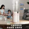 嘉柏兰加湿器大雾量家用卧室2025新款静音办公室桌面usb便携孕妇婴儿补水车载空气净化喷雾宿舍学生 白【充电3600mAh】双孔喷雾+三挡+送5根滤芯 1.5L大容量+智能数显+氛围小夜灯+安全防干烧 实拍图