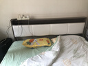 迎裕财实木1.8m软包双人床主卧现代简约单人出租屋床 灰软包床+5cm床垫 1.8*2米框架结构【促销款】 实拍图