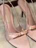 CHARLES&KEITH缎面蝴蝶结尖头高跟凉鞋女生日礼物送女友CK1-60361556 Light Pink浅粉色 37 实拍图