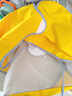 好伊贝（HOY BELL）儿童罩衣宝宝吃饭围嘴饭兜防溅衣婴儿反穿衣防水长袖围裙黄色 实拍图