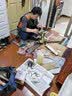 TCL 吊扇灯餐厅风扇吊灯52寸大风力客厅欧式带电风扇的家用风扇灯 铁叶42寸吊杆-变频6档-遥控 实拍图