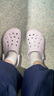 CROCS卡骆驰洞洞鞋贝雅洞洞鞋轻便运动鞋耐磨一脚蹬拖鞋休闲鞋|10126 裸粉-6PI 37 /38(230mm) 实拍图