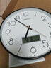 康巴丝（Compas）挂钟客厅钟表 万年历简约石英钟表挂墙时钟 C3242Y  钢琴黑 28cm 实拍图