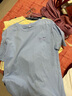 真维斯（Jeanswest）简约短袖女士夏季衣服2026新款纯棉百搭宽松半袖体恤女装显瘦t恤 天蓝 渐层蓝条_K L 实拍图