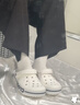 卡骆驰（CROCS）贝雅卡骆班洞洞鞋轻便耐磨一脚蹬休闲鞋女鞋时尚沙滩鞋|205089 白/深蓝-126 39 (240mm) 实拍图