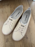 ZHR休闲鞋女减龄撞色牛皮小白鞋女时髦果冻底运动鞋女ins潮流百搭 A66 米色 37 实拍图