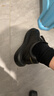 百丽李卿同款休闲鞋小白鞋男夏牛皮舒适厚底休闲板鞋A1160 暗夜黑 39 实拍图