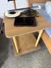 逸朗德（YILANGDE）简易床头柜小型卧室现代简约迷你床边柜收纳架储物柜子置物床头桌 浅胡桃色双层40*40*53cm 实拍图