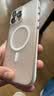 猩球卫士高级感防指纹适用Apple/苹果iPhone16ProMax磁吸瓦楞手机壳超薄行李箱条纹保护套磨砂外壳白 实拍图