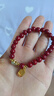 戚小米朱砂手串女款平安葫芦仿玉石手链男新款古风串珠珠子女士配饰首饰 朱砂手串【8mm】 实拍图