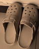 朴西厚底包头半拖女士夏外穿洞洞鞋 浅沙色  39-40 实拍图