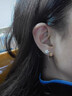 BJYLS999足银针雪花流苏耳线养耳洞纯银针耳环耳钉女轻奢高级耳饰礼物 【999足银】星芒耳线一对 实拍图