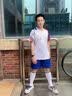 凯日虎2026新款儿童足球服套装定制男女童小学生速干训练比赛队服 8802-白宝蓝（男女同款） 4XS(身高100-120CM） 实拍图