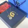 中国黄金（CHINA GOLD）S925银幸运四叶草项链女心形锁骨链吊坠情人节生日礼物送女友老婆 挚爱礼盒+幸运四叶草项链 实拍图