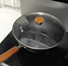炊大皇炒锅304不锈钢有钛炒菜锅煎锅平底不粘炒锅32cm 可立可视盖不挑灶 实拍图