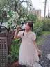 玫初莎女童夏款国风连衣裙2026新款夏季洋气时髦儿童汉服公主裙女孩裙子 杏色 120 【建议身高115cm左右】 实拍图