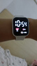 其他品牌高颜值LED手表时尚方形学生科技感超强夜光数字个性运动 太空白 实拍图