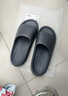 京东京造【泡泡云】踩屎感厚底轻盈防滑外穿拖鞋凉拖男士 灰色42-43 实拍图