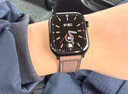 优束适用Apple watch S11表带s10疯马纹真皮新款苹果手表S9磁吸折叠扣ultra2高级感布艺潮流个性SE3代 【深咖】强力磁吸-折叠金属扣-疯马纹 44/45/46/49表盘4~11代/ 实拍图
