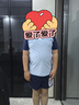 佑游泳衣泳裤男士防尴尬假两件平角沙滩裤短袖温泉五件套15056蓝色2XL 实拍图