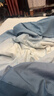 海澜之家（HLA）床上三四件套纯棉水洗棉麻裸睡亲肤床上用牛奶绒床单床笠被套被罩 【速干不缩水】A类裸睡-渐变海蓝 四件套被套2*2.3m 床单款 2.3*2.45 实拍图