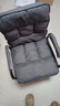 汤凯颐电脑椅懒人沙发宿舍家用靠背椅可躺可调办公椅学生折叠座椅电竞椅 百搭灰+储物袋【靠背五档调节】 实拍图