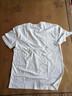 重磅纯棉短袖t恤男高档纯色印花休闲基础款内搭半袖打底衫 白色 L  125-140斤 实拍图