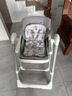 曼乐兔宝宝餐椅婴儿0-6岁多功能二合一摇椅婴幼儿折叠便携式吃饭餐桌椅 灰色【摇摇椅+万向轮+可坐可躺】 宝宝生日礼物 实拍图