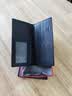 七匹狼（SEPTWOLVES）钱包男士长款真皮2026新款超薄头层牛皮拉链钱夹爸爸皮夹手包卡包 黑20金狼3A1313221-01 实拍图