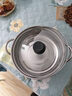 汤锅不锈钢上蒸下煮蒸包子煮面条锅电磁炉燃气灶通用火锅煮锅锅具 较薄 不锈钢本色 22cm 实拍图