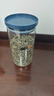 欣美雅（xinmieya）杂粮收纳盒玻璃瓶带盖储物罐食品密封罐咖啡豆储存罐茶叶罐便携收纳罐 星海蓝1200ml*2加购杯刷+标签 实拍图