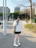 回力小皮鞋女新款夏季松糕厚底系带鞋子英伦风法式单鞋休闲乐福鞋女 米白 36 实拍图