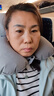 爱拉屋优充气u型枕飞机护颈枕旅行便携按压充气枕头高铁火车坐车睡觉神器 【灰色】便携式脖枕（两档可调） 旅行充气便携装备 实拍图