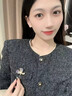 唐后高定珐琅彩鸢尾花胸针女天然珍珠奢华气质别针情人节西装大衣配饰 实拍图