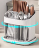 优勤筷子筒收纳盒厨房台面勺子餐具沥水置物架筷笼子篓桶白色 实拍图