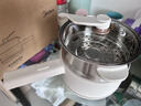 美的（Midea）电煮锅 小电锅 不锈钢0涂层电热锅 宿舍小锅多功能锅 1.6L学生寝室一体泡面小火锅XZC2017G 配蒸笼 实拍图