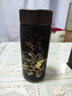 金镶玉 宜兴原矿紫砂杯  描金家用办公杯陶瓷茶杯茶具保温杯礼盒装 纳福紫砂办公杯礼盒套装360ml 实拍图
