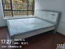 德满居 床 实木床 床现代简约 双人床白色北欧主卧轻奢全实木床婚床 静音床+护脊椰棕床垫（10cm) 1.8米*2.0米满铺床板 实拍图
