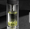万象（WANXIANG）双层玻璃杯经典皮纹V20RL商务办公礼盒泡茶杯370ML大容量家用水杯 实拍图