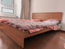 全友家居 北欧原木风板式床1.8米x2米主卧室简约现代家用木板双人大床 实拍图