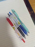 斑马牌（ZEBRA）学霸系列中性笔 0.5mm子弹头按动高颜值签字笔 学生刷题笔记标注笔 蓝笔 JJ77 蓝色 3支装 实拍图