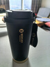 富光拾喜保温杯咖啡杯男女士陶瓷内胆随行杯学生吸管水杯子 黑色520ml 实拍图
