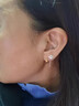 BJYLS999足银针雪花流苏耳线养耳洞纯银针耳环耳钉女轻奢高级耳饰礼物 【999足银】星芒耳线一对 实拍图