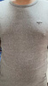 七匹狼运动宽肩背心男居家休闲棉氨圆领百搭型男打底汗衫 麻灰 L 实拍图