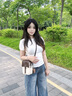 viney手机包包女包牛皮斜挎包小包轻奢单肩老婆生日520送女朋友礼物 【白配咖啡】情人节实用高级感高档品牌腋下包 休闲小众洋气迷你包 实拍图
